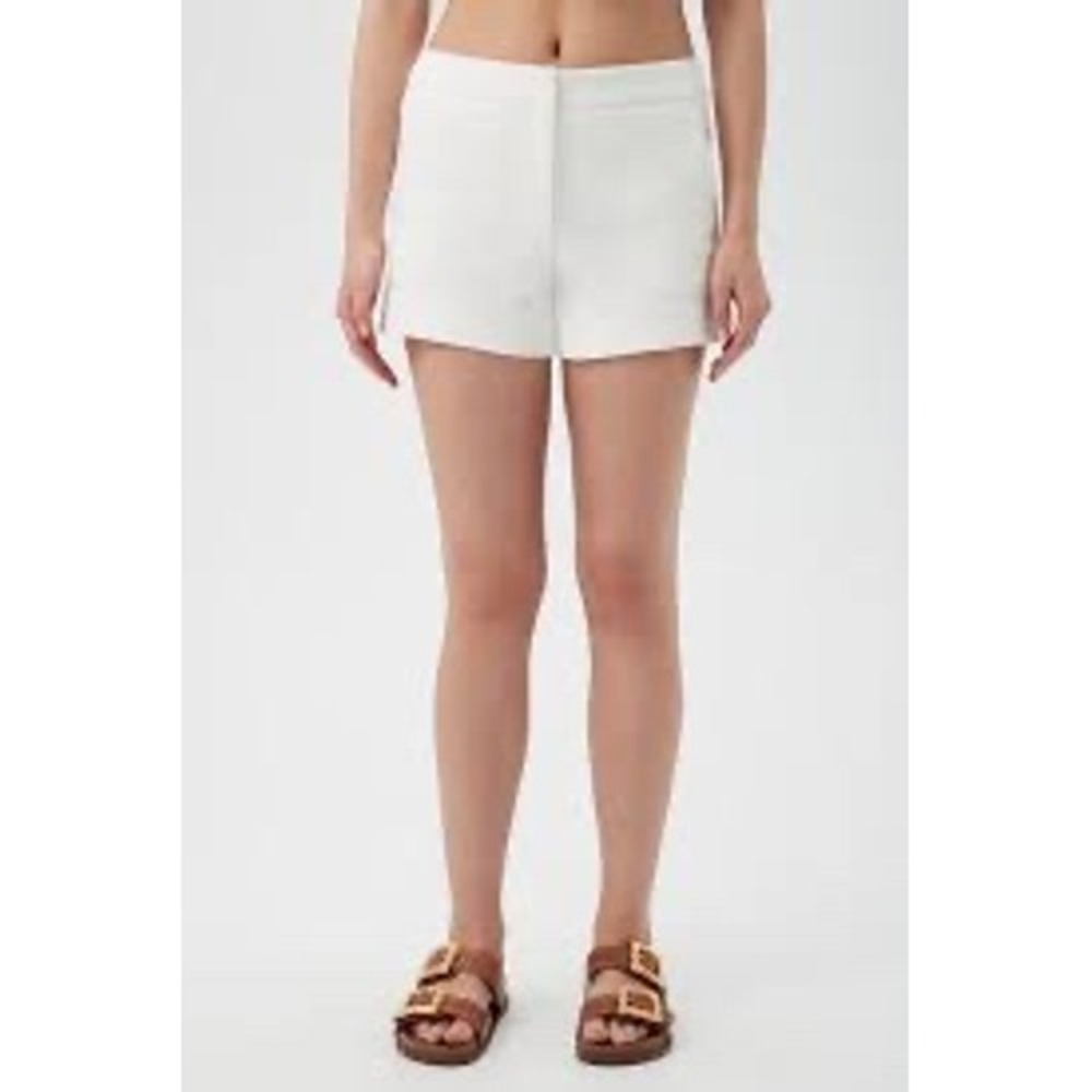 Trina Turk Corbin 2 Shorts White Geometric Jacquard Textured‎ Size 8 NWT $198